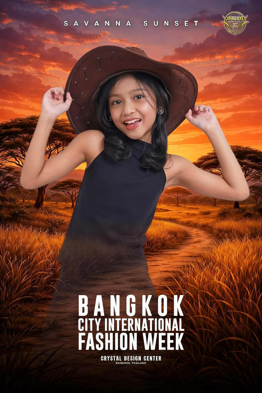 Aleeya, Model Cilik Indonesia Tampil Percaya Diri di Ajang Internasional di Bangkok